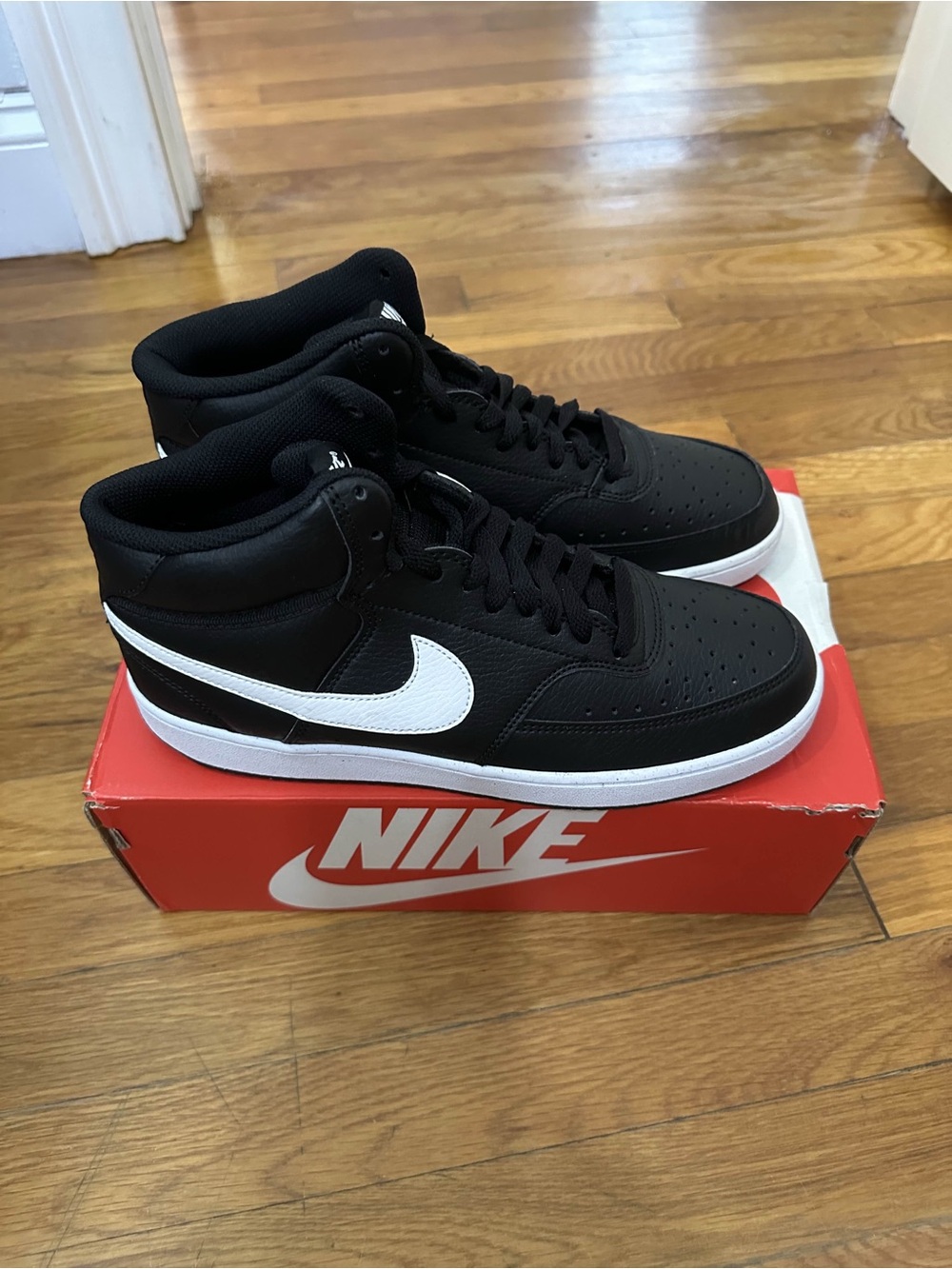 *New* Nike Court Vision Mid Men Black White (DN3577-001) Size 9.5